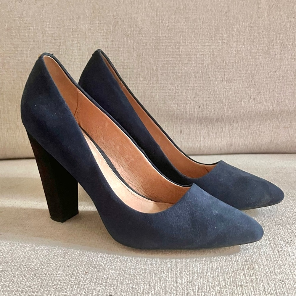 ALDO Navy/Black Block Heel Pump